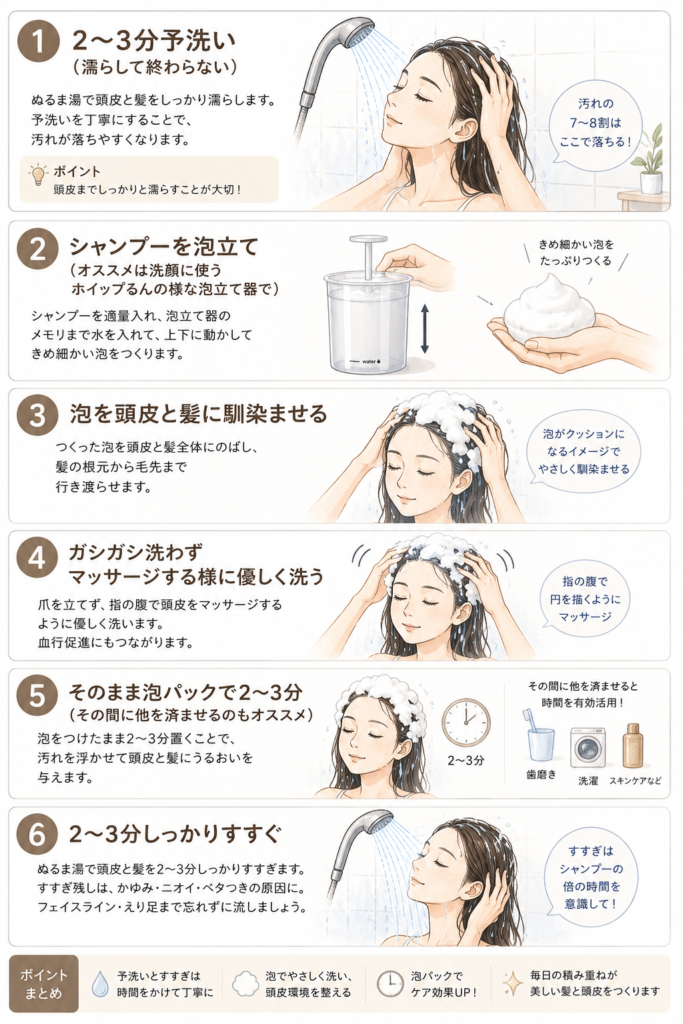 シャンプー手順